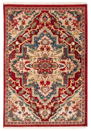 Safavieh Kashan 304 Power Loomed  Rug Red / Beige KSN304D-7SQ
