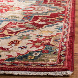 Safavieh Kashan 304 Power Loomed  Rug Red / Beige KSN304D-7SQ