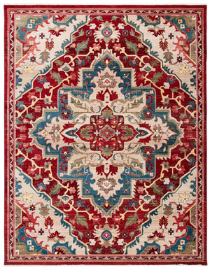 Safavieh Kashan 304 Power Loomed  Rug Red / Beige KSN304D-7SQ