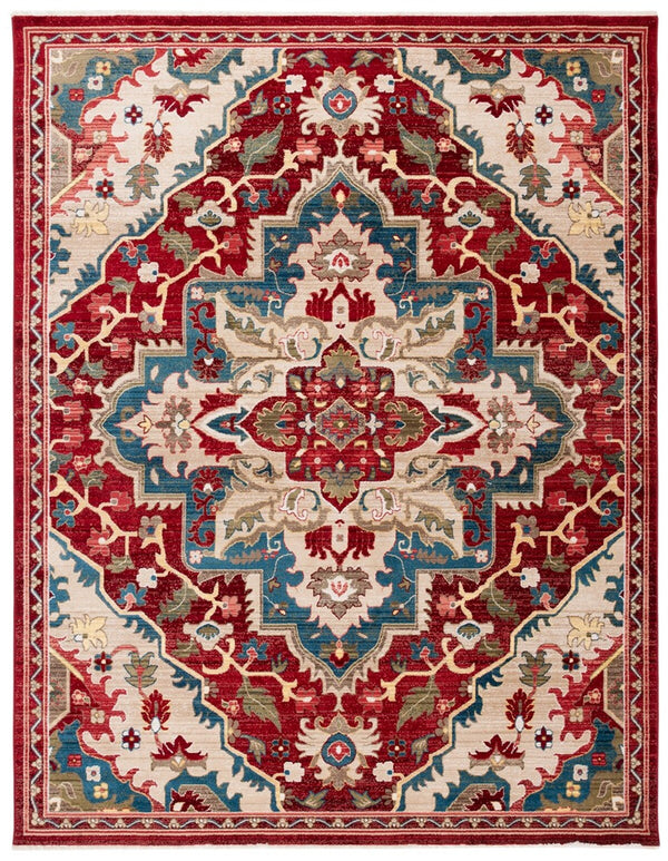 Safavieh Kashan 304 Power Loomed  Rug Red / Beige KSN304D-7SQ
