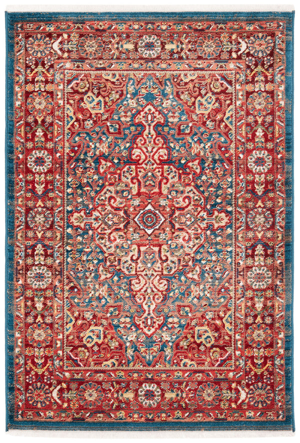 Safavieh Kashan 305 Power Loomed  Rug Blue / Red KSN305A-7SQ