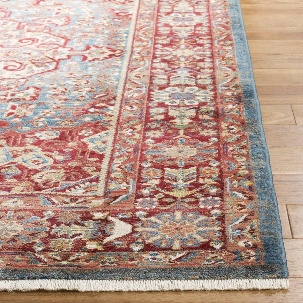 Safavieh Kashan 305 Power Loomed  Rug Blue / Red KSN305A-7SQ