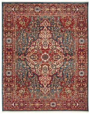 Safavieh Kashan 305 Power Loomed  Rug Blue / Red KSN305A-7SQ