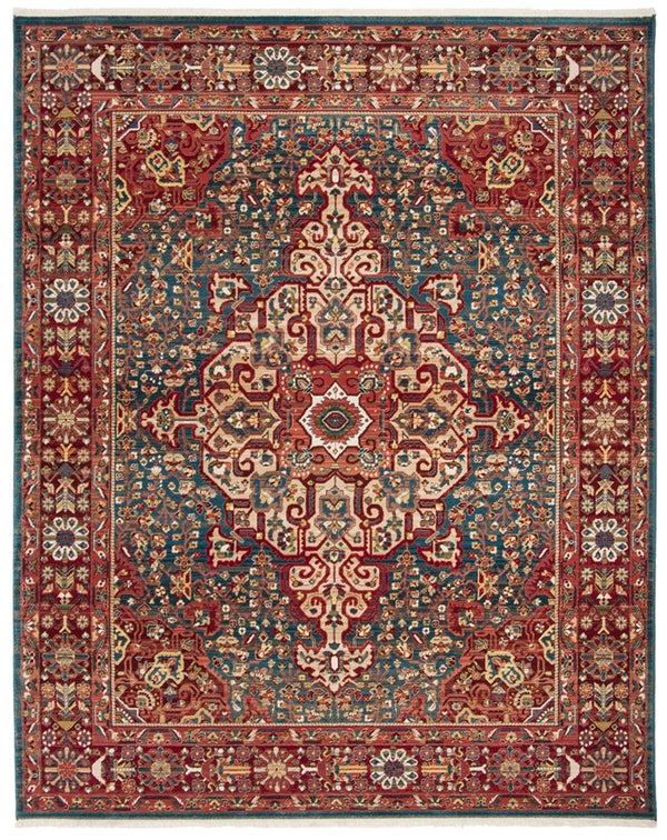 Safavieh Kashan 305 Power Loomed  Rug Blue / Red KSN305A-7SQ