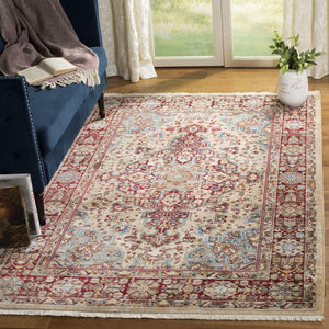 Safavieh Kashan 305 Power Loomed  Rug Ivory / Red KSN305K-24