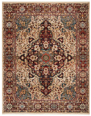 Safavieh Kashan 305 Power Loomed  Rug Ivory / Red KSN305K-24