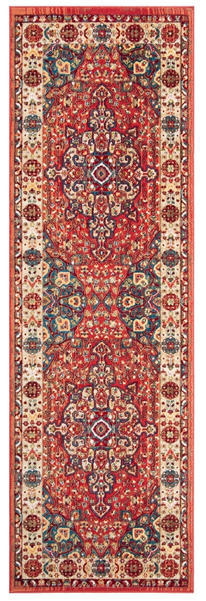 Safavieh Kashan 305 Power Loomed  Rug Red / Ivory KSN305L-7SQ