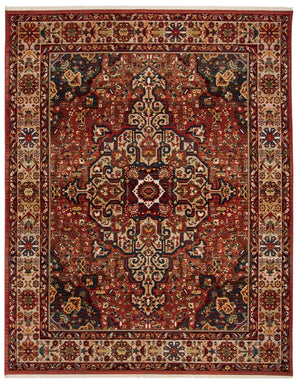 Safavieh Kashan 305 Power Loomed  Rug Red / Ivory KSN305L-7SQ