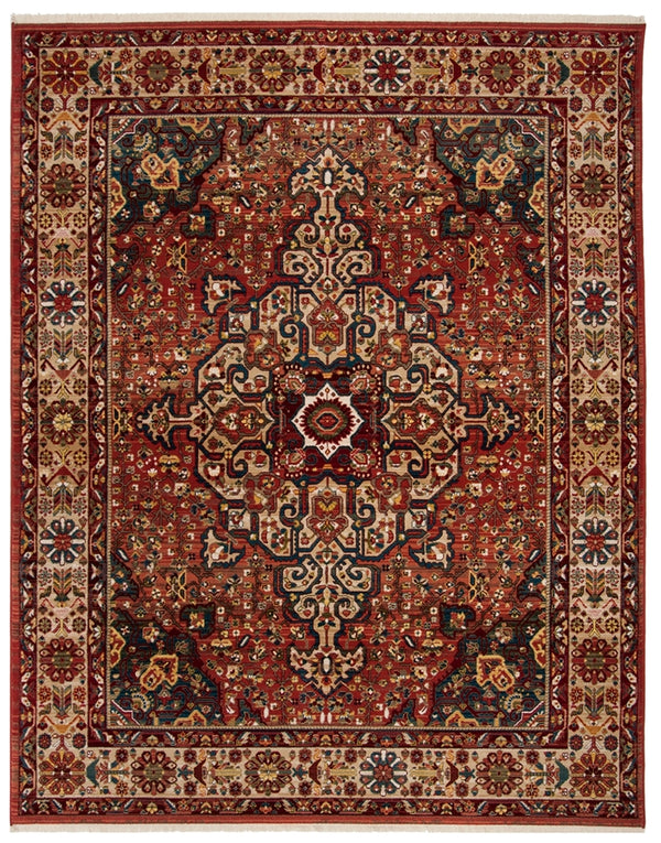 Safavieh Kashan 305 Power Loomed  Rug Red / Ivory KSN305L-7SQ