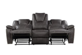 English Elm Steve Silver - Katrine - Pu Manual Sofa- - Charcoal