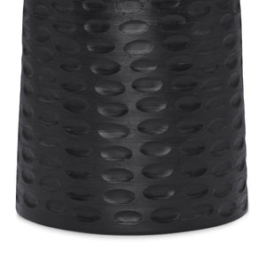 English Elm Boyd 13-Inch Solid Mango Wood Accent Table In Textured Black - Stylish & Versatile For Any Space B136P158431