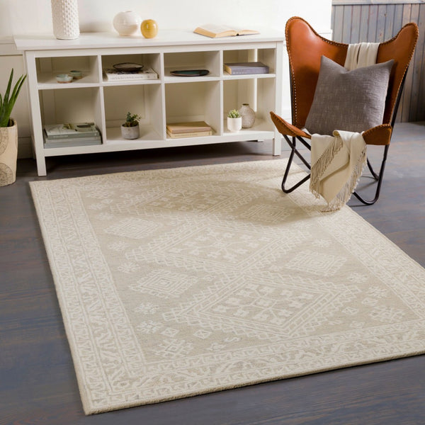 Livabliss Kayseri Hand Tufted Wool Area Rug Geometric Traditional Pattern for Entryway Bedside Medium Gray, Li 8'10" x 12' KSR2305-81012