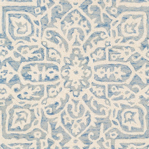 Livabliss Kayseri Hand Tufted Wool Area Rug Traditional Pattern for Entryways and Small Spaces Denim, Pale Blu 8'10" x 12' KSR2307-81012