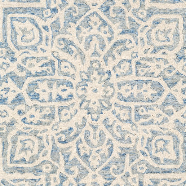 Livabliss Kayseri Hand Tufted Wool Area Rug Traditional Pattern for Entryways and Small Spaces Denim, Pale Blu 8'10" x 12' KSR2307-81012