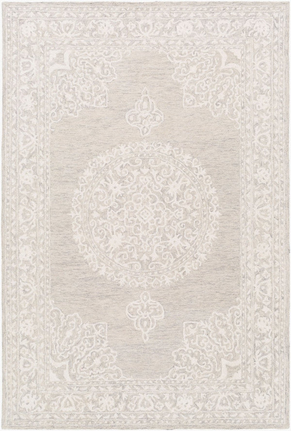 Livabliss Kayseri Hand Tufted Wool Area Rug Bohemian Global Pattern for Entryways and Accent Spots Medium Gray, Li 2' x 3' KSR2313-23