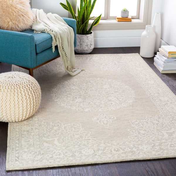 Livabliss Kayseri Hand Tufted Wool Area Rug Bohemian Global Pattern for Entryways and Accent Spots Medium Gray, Li 2' x 3' KSR2313-23