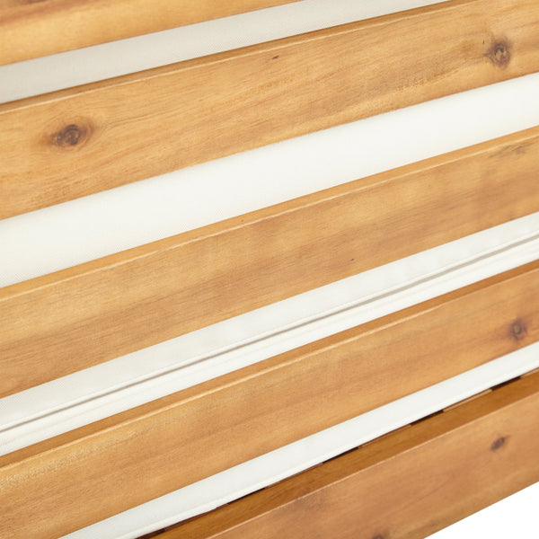 English Elm Christopher Knight Home® - OANA Outdoor Club Chair with Acacia Wood Frame, Removable Cushions, Slatted Design for Quick Drying Beige 65546.00BGE