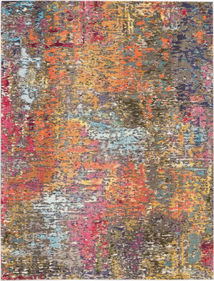 Nourison Celestial CES14 Machine Made Power-loomed Borderless Design Indoor Only Modern  Rug Sunset, Multicolor 100% Polypropylene 99446462596