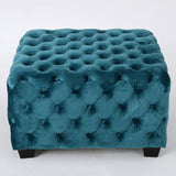 Christopher Knight Home® - Noble House - Jaymee Modern Glam Button Tufted Velvet Ottoman