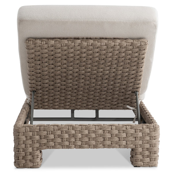 Bernhardt Bernhardt Trieste Outdoor Chaise Lounge — All-Weather Pampas Wicker, Deep Cushions, Modern Sculptural Design - Made to Order O1419A