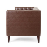 Christopher Knight Home® - Noble House - Pondway Contemporary Faux Leather Tufted 3 Seater Sofa