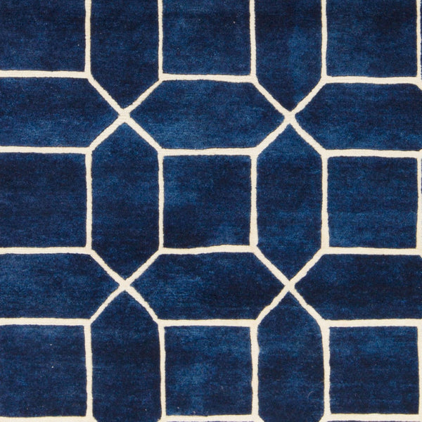 Surya Keystone 4' X 6' Handcrafted Wool Rug - Unique Design For Elegance, Warmth, And Timeless Style Ink Blue Wool Ksy9004-69