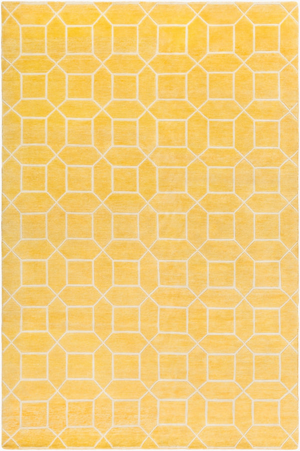 Surya Keystone 4' X 6' Handcrafted Wool Rug - Unique Design For Elegance, Warmth, And Timeless Style Mustard Wool Ksy9005-46