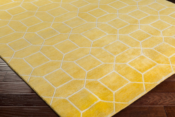 Surya Keystone 4' X 6' Handcrafted Wool Rug - Unique Design For Elegance, Warmth, And Timeless Style Mustard Wool Ksy9005-46