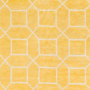 Surya Keystone 4' X 6' Handcrafted Wool Rug - Unique Design For Elegance, Warmth, And Timeless Style Mustard Wool Ksy9005-46