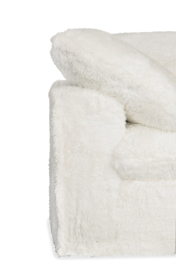 Hooker Furniture Barefoot Plush Two-Seat Sofa In Yakety Yak Natural Fabric — Modern Boxy Silhouette, Cozy Comfort 45.00 L x 90.00W x 24.75H SS410-2PC-410