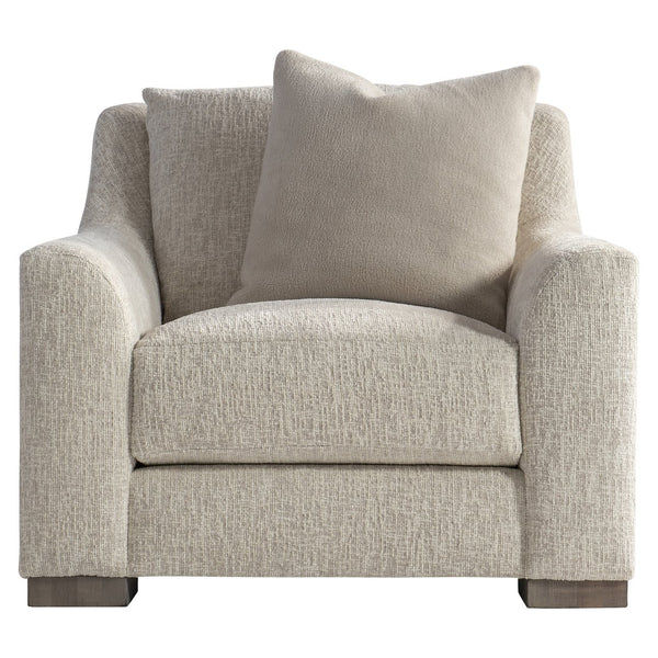 Bernhardt Bernhardt Gabi Fabric Chair — Sculptural Curved Lounge With Oversized Arms, Deep Seat & Wood Feet - Made to Order P7082A
