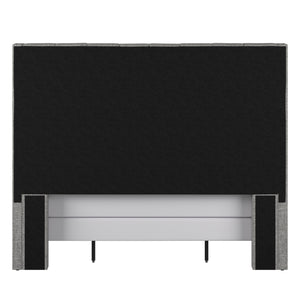 Homelegance By Top-Line Thorin Wingback Button Tufted Bed Grey Linen