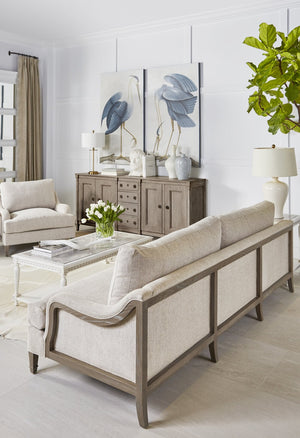 A.R.T. Furniture Tresco Sofa - Elegant New Traditional Design With Smoaked Finish & Plush Comfort For Your Living Room Brown Fabric In A Polyester,Tan And Dove Coloration 760521-5303