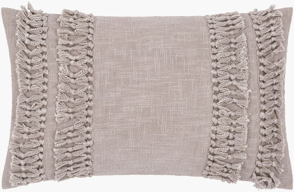 Surya Katie Handwoven Cotton Lumbar Pillow Cottage Artisan Texture for Sofa or Bed KTE004-1422P
