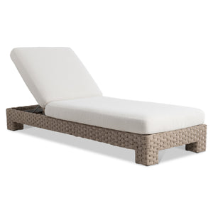 Bernhardt Bernhardt Trieste Outdoor Chaise Lounge — All-Weather Pampas Wicker, Deep Cushions, Modern Sculptural Design - Made to Order O1419A