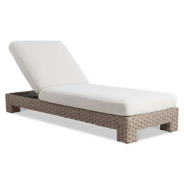 Bernhardt Bernhardt Trieste Outdoor Chaise Lounge — All-Weather Pampas Wicker, Deep Cushions, Modern Sculptural Design - Made to Order O1419A