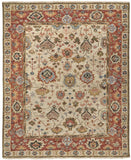 Feizy Rugs Carrington Hand Knotted Wool Rug - Timeless Oushak Motifs With Rich Colors And Durable Design Ivory,Red,Blue Wool 9826805fbgerstf99