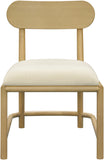 Keating KTG-002 33"H x 22"W x 28"D, 33"H x 22"W x 28"D Dining Chair KTG002-SET  Upholstery: Light Beige; Base: , Wheat Surya