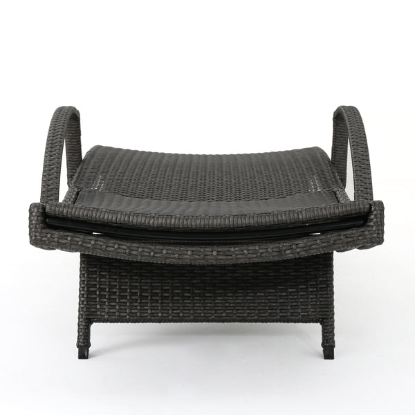 English Elm Christopher Knight Home® - Salem Pe Wicker Chaise Lounge - Adjustable Outdoor Comfort In Stylish Grey For Patios & Pools 52005.00ARMGRY