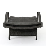 Christopher Knight Home® - Noble House - Salem Outdoor Grey Wicker Armed Chaise Lounge