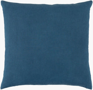 Surya Kantha 18"L X 18"W Cotton Accent Pillow - Exotic Indian Design With Intricate Stitching & Comfort Blue Cotton Kth005-2020