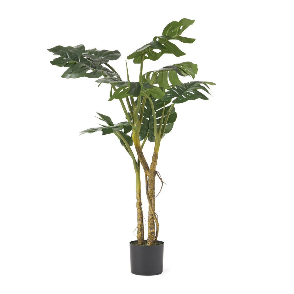 English Elm 120cm Artificial Monstera Tree Lifelike Tropical Split Leaf Plant for Living Spaces 70531.00