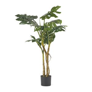 English Elm 120cm Artificial Monstera Tree Lifelike Tropical Split Leaf Plant for Living Spaces 70531.00