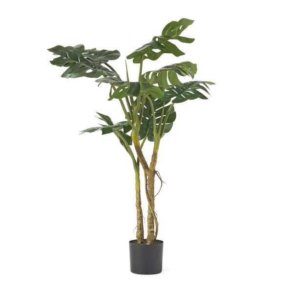 English Elm 120cm Artificial Monstera Tree Lifelike Tropical Split Leaf Plant for Living Spaces 70531.00