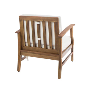 English Elm Perla Solid Acacia Outdoor Club Chair Slatted Hardwood Frame Resort Patio Seat 61442.00CRM-61442.00CRM