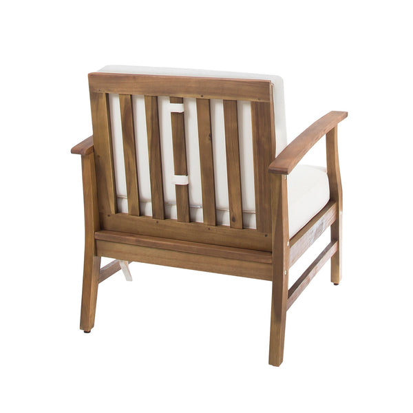 English Elm Perla Solid Acacia Outdoor Club Chair Slatted Hardwood Frame Resort Patio Seat 61442.00CRM-61442.00CRM
