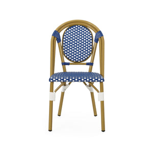 English Elm French Bistro Outdoor Chair Set of 2 Handwoven Pe Rattan Aluminum Cafe Patio Seating 69959.00