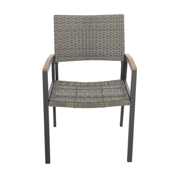 English Elm Christopher Knight Home® - Luton Outdoor Dining Chair - Stylish Mid-Century Modern Design With Weather-Resistant Comfort 62760.00PEGMGRY