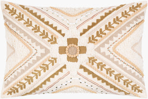 Surya Kenitra Elegant 13"L X 20"W Lumbar Pillow - Global Inspired Design For Chic Home Decor & Comfort Olive Cotton,Cotton Ktr001-1320p