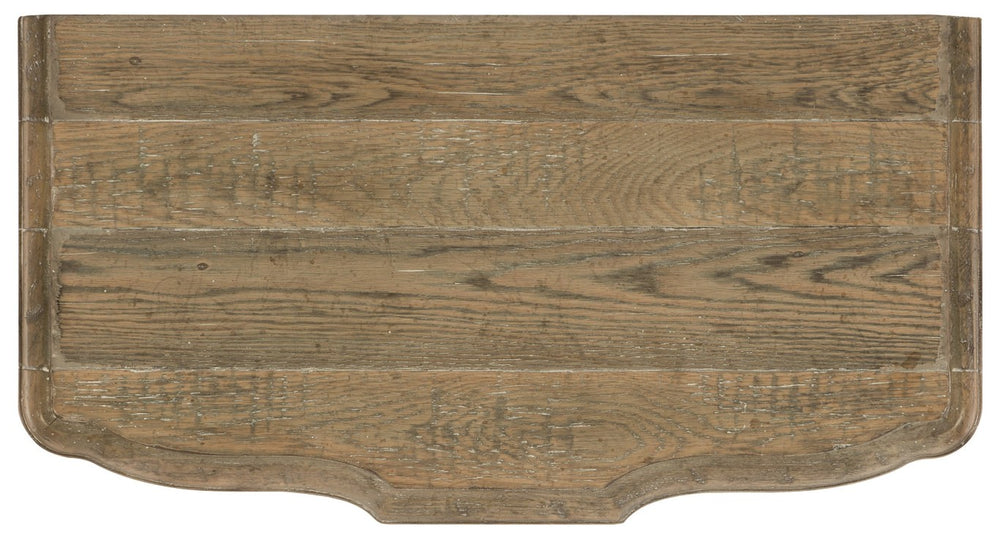 Hooker Furniture Boheme Bastogne Three-Drawer Nightstand With Antique Milk Paint, Cedar & Felt Liners, Usb Charging 5750-90016-MWD